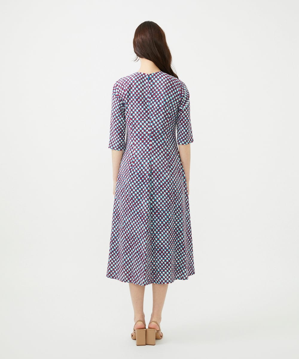 GBPGE41540 Sybilla(シビラ) チェックプリントジャージードレス ブルー系