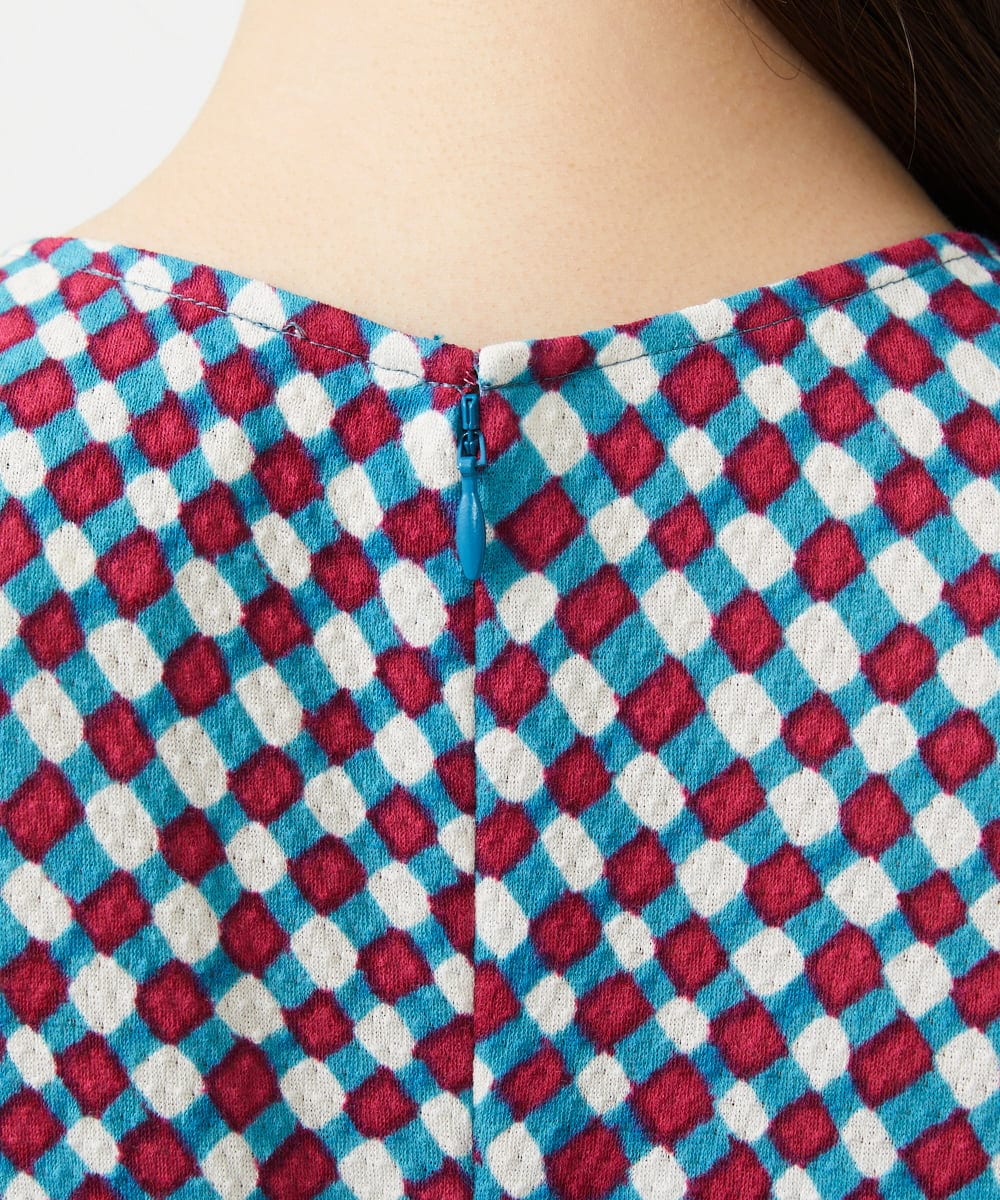 GBPGE41540 Sybilla(シビラ) チェックプリントジャージードレス ブルー系