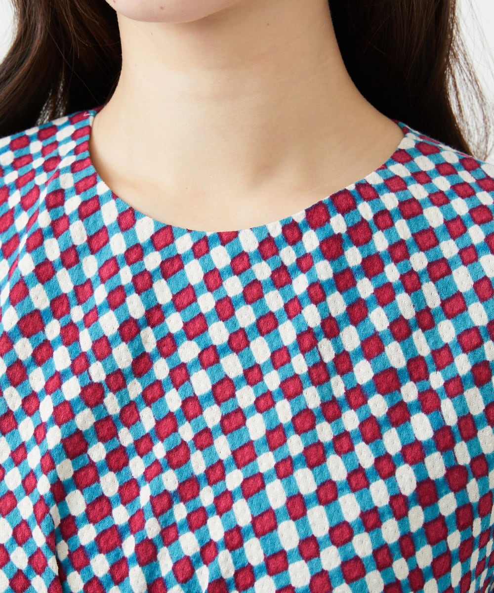 GBPGE41540 Sybilla(シビラ) チェックプリントジャージードレス ブルー系