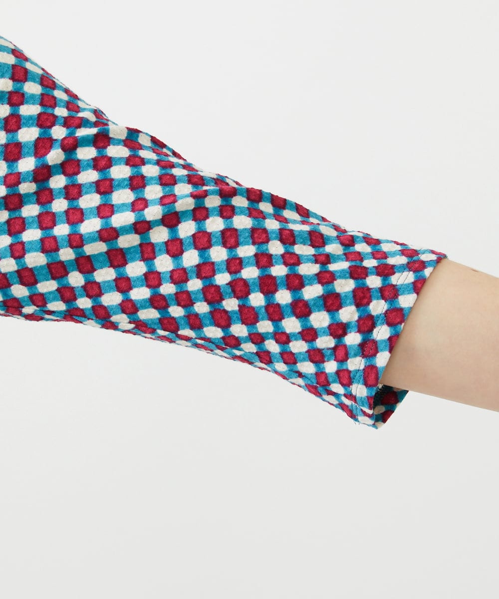 GBPGE41540 Sybilla(シビラ) チェックプリントジャージードレス ブルー系