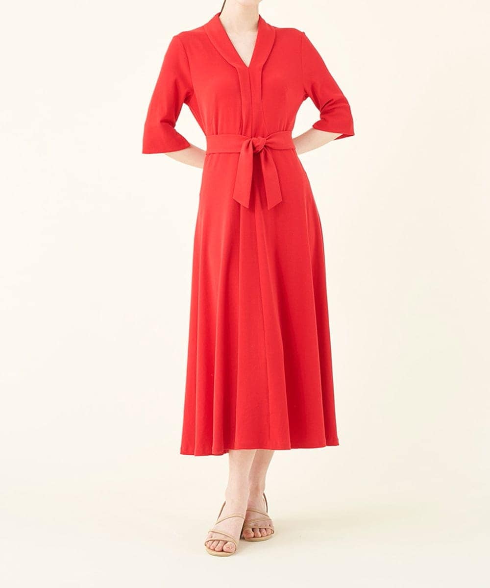 GBPGN18590 Sybilla(シビラ) 【sybilla the dress】フレアデザインポンチドレス レッド