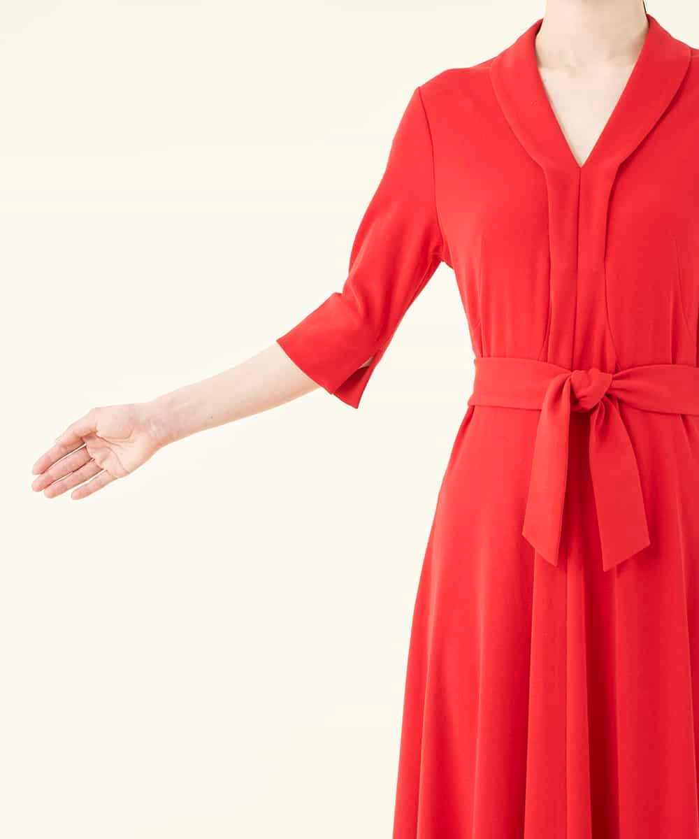 GBPGN18590 Sybilla(シビラ) 【sybilla the dress】フレアデザインポンチドレス レッド