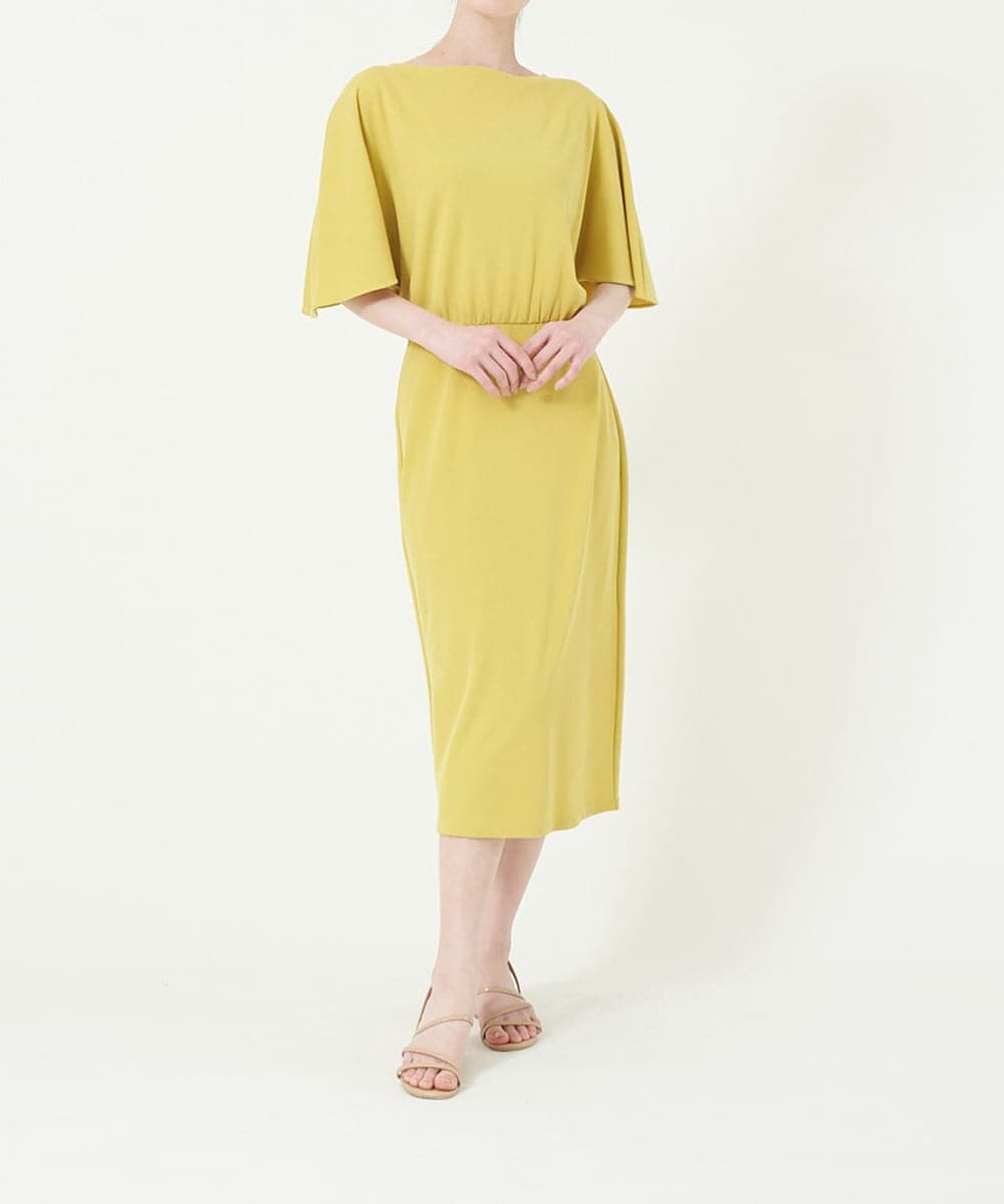 GBPGN19490 Sybilla(シビラ) 【sybilla the dress】ドレープジャージードレス イエロー