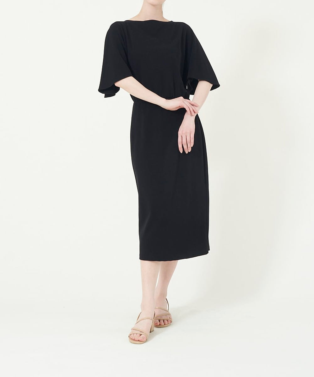 GBPGN19490 Sybilla(シビラ) 【sybilla the dress】ドレープジャージードレス ブラック