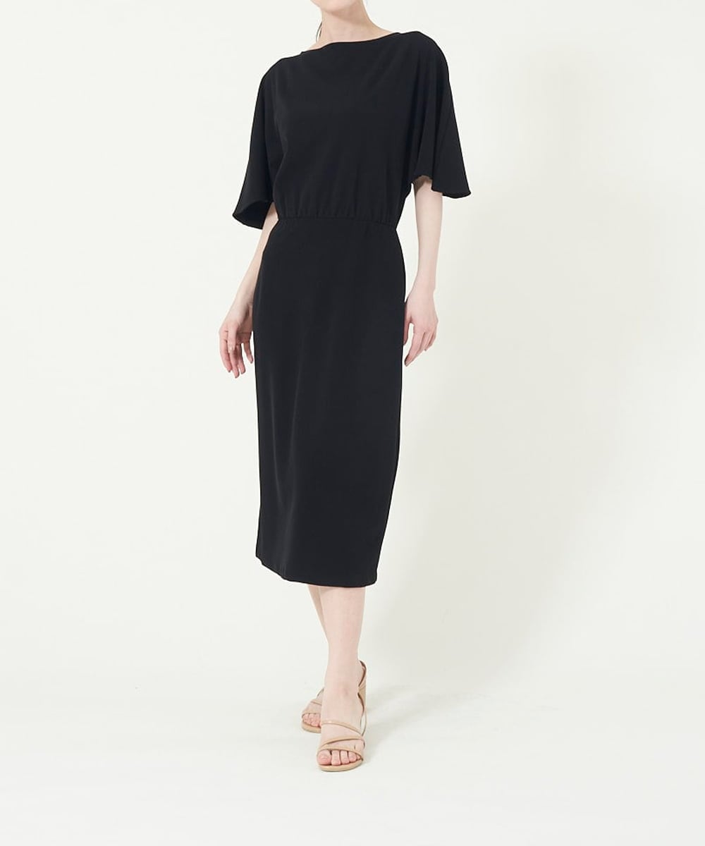 GBPGN19490 Sybilla(シビラ) 【sybilla the dress】ドレープジャージードレス ブラック