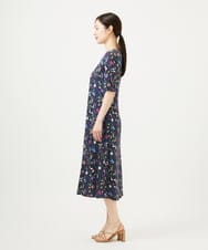 GBPHA41540 Sybilla(シビラ) フラワーガーデンプリントジャージードレス ネイビー
