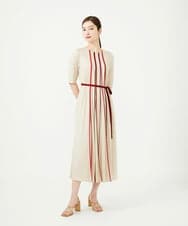 GBPHD33600 Sybilla(シビラ) カラーパイピングジャージードレス ライトベージュ