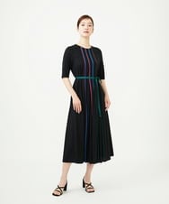 GBPHD33600 Sybilla(シビラ) カラーパイピングジャージードレス ブラック