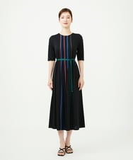 GBPHD33600 Sybilla(シビラ) カラーパイピングジャージードレス ブラック