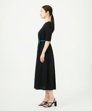 GBPHD33600 Sybilla(シビラ) カラーパイピングジャージードレス ブラック