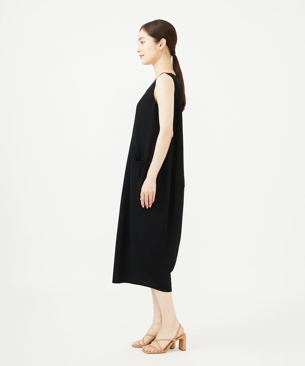 GBPJA01540 Sybilla(シビラ) コクーン梨地ジャージードレス ブラック