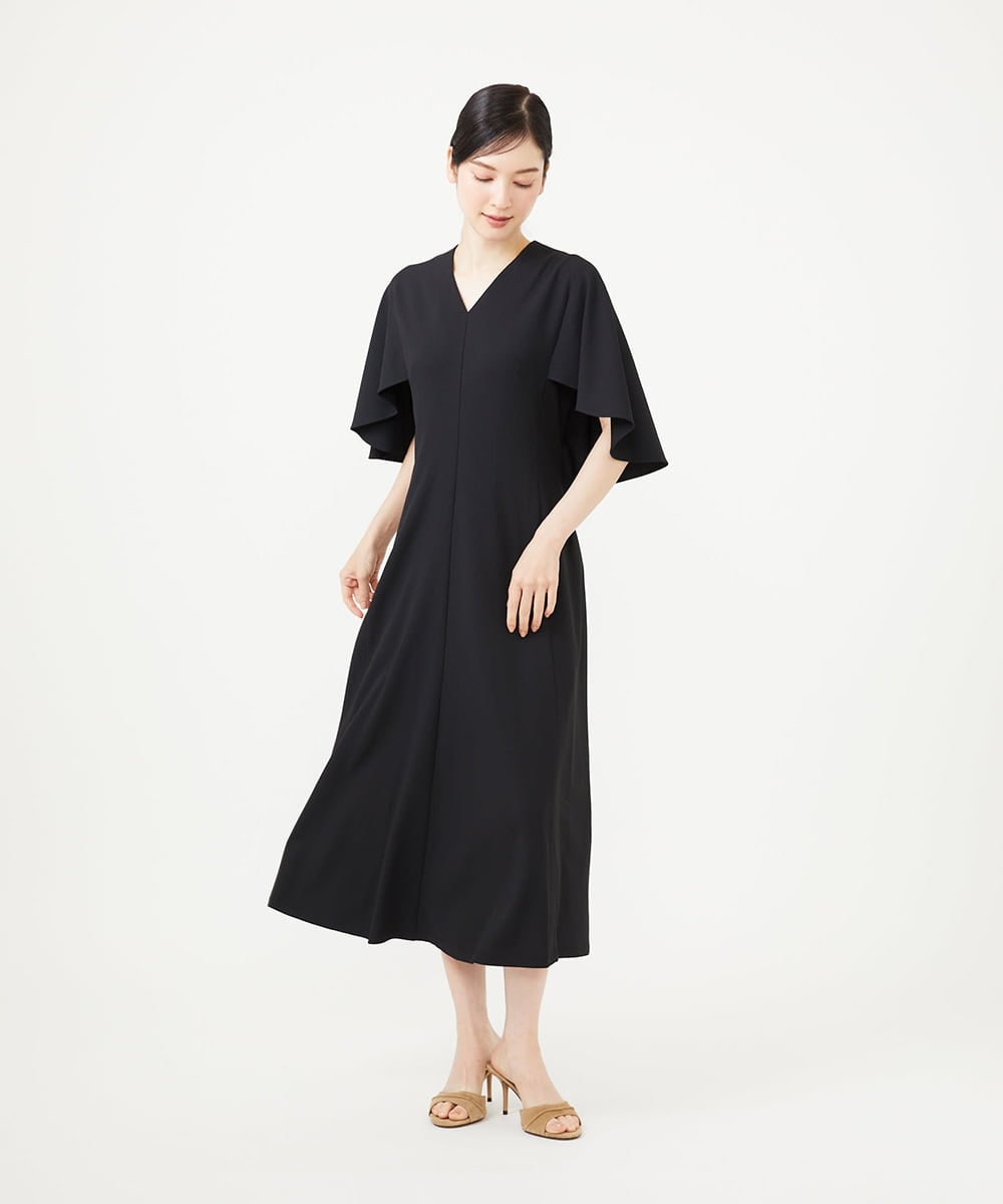 GBPJE53500 Sybilla(シビラ) ケープスリーブドレス ブラック