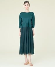 GBPJP44390 Sybilla(シビラ) パワーネット切り替えジャージドレス グリーン