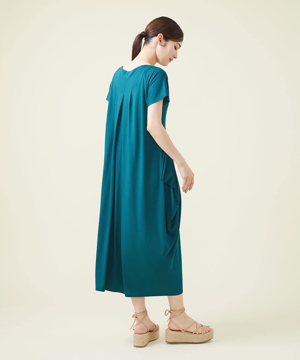 GBPJS74450 Sybilla(シビラ) コクーンシルエットジャージードレス グリーン