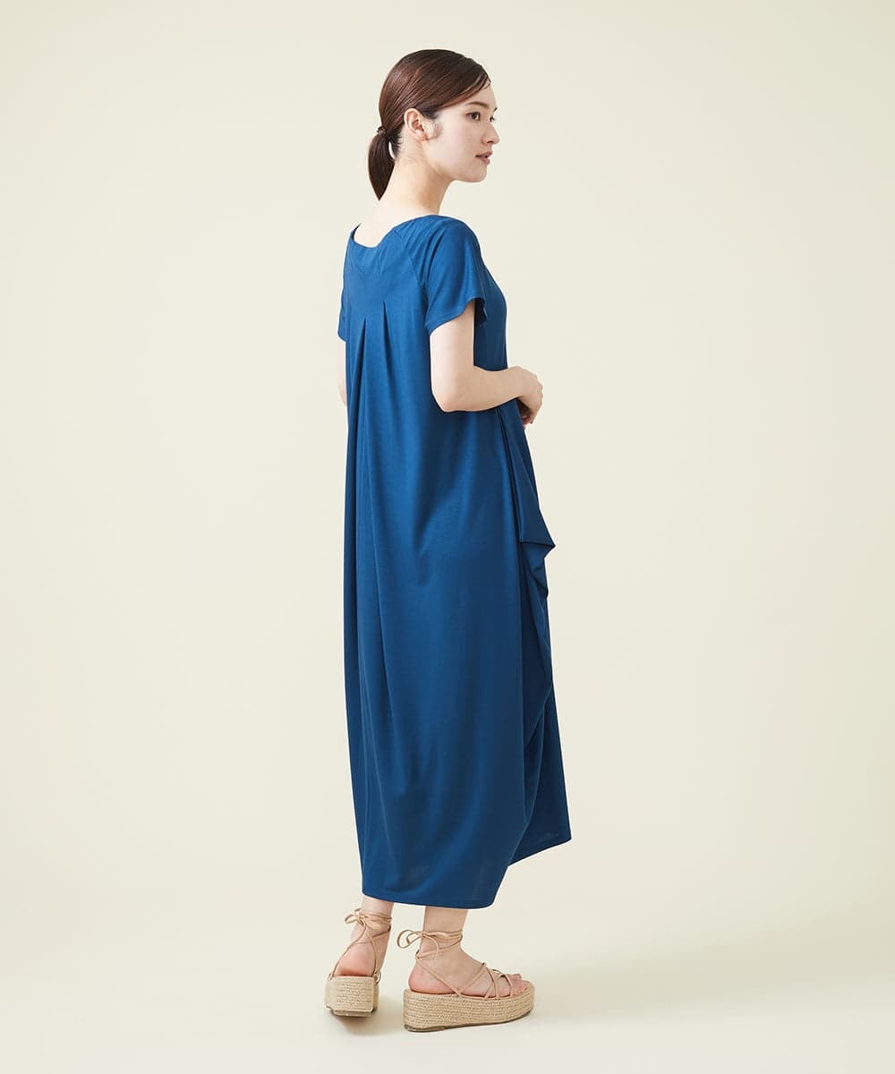GBPJS74450 Sybilla(シビラ) コクーンシルエットジャージードレス ブルー