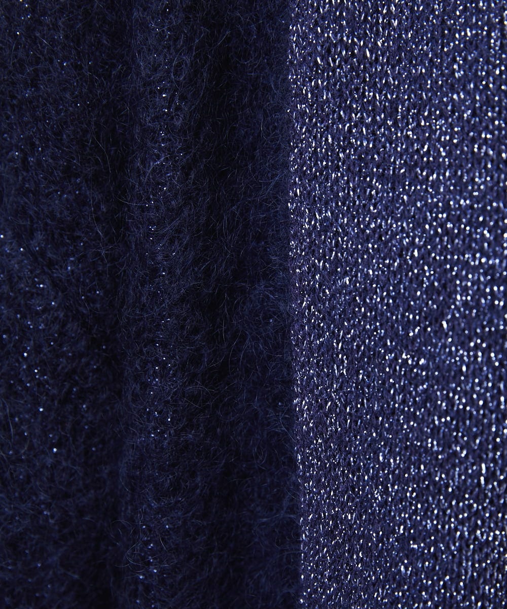 GBSAB01600 Sybilla(シビラ) 【WINTER BLUE】モヘヤラメロングカーディガン ネイビー