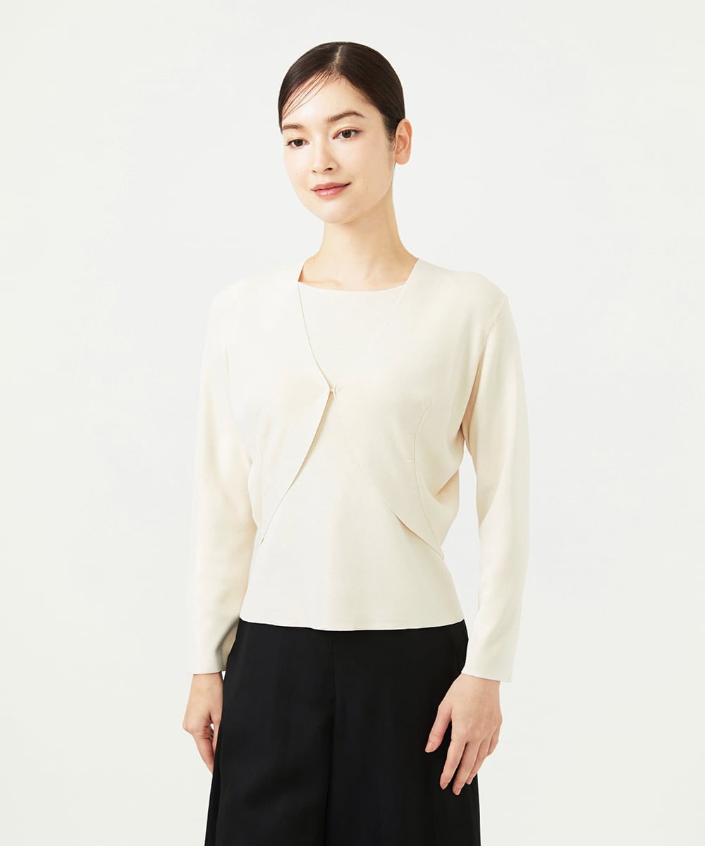 GBSAD03270 Sybilla(シビラ) レーヨンストレッチボレロ アイボリー