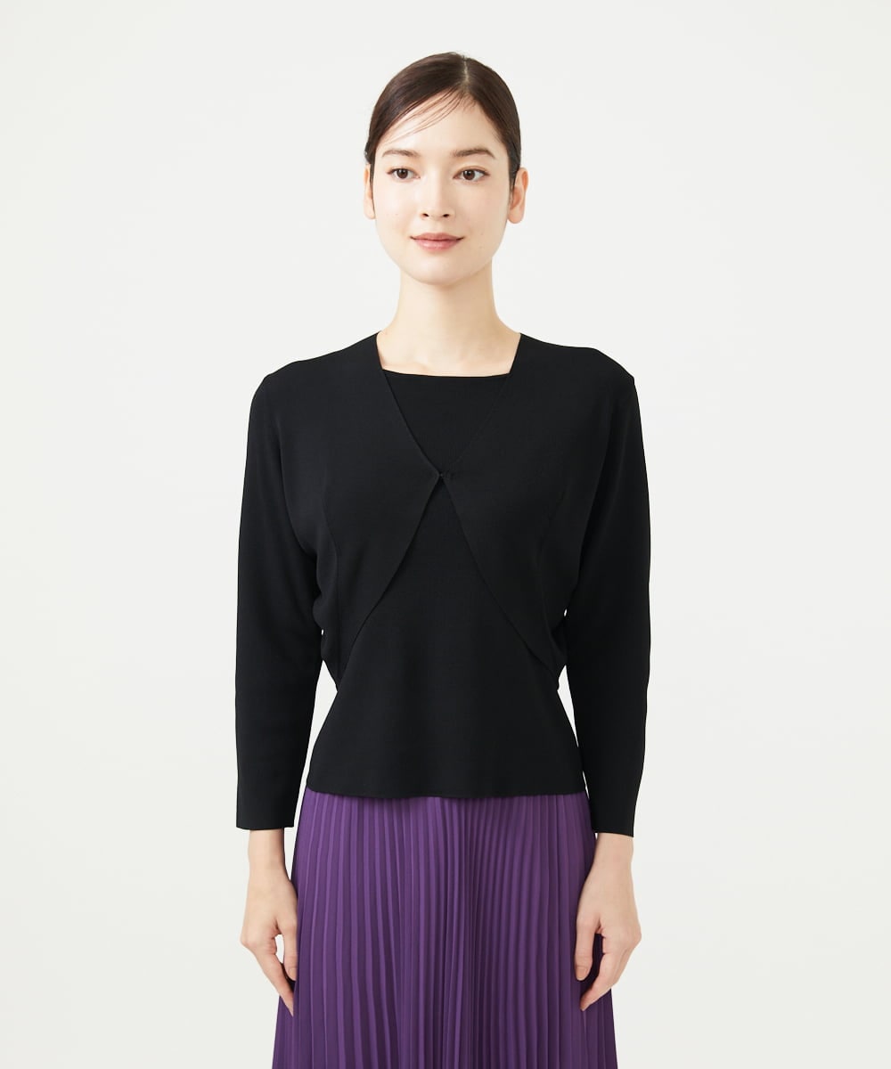 GBSAD03270 Sybilla(シビラ) レーヨンストレッチボレロ ブラック