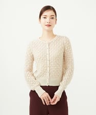 GBSAD31530 Sybilla(シビラ) 透かし編みカーディガン アイボリー