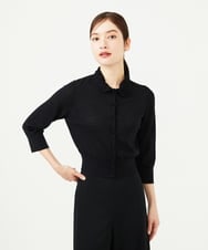 GBSAD32330 Sybilla(シビラ) レースカラーカーディガン ブラック