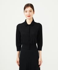 GBSAD32330 Sybilla(シビラ) レースカラーカーディガン ブラック
