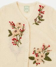 GBSAF34600 Sybilla(シビラ) ポピーブーケ刺繍カーディガン ベージュ