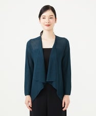 GBSAG53360 Sybilla(シビラ) 透かし編みドレープカーディガン ダークグリーン
