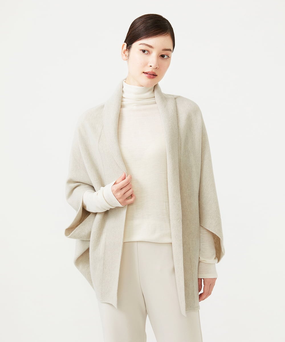 GBSAH03360 Sybilla(シビラ) ケープ風カーディガン ベージュ