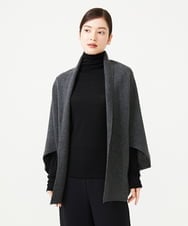 GBSAH03360 Sybilla(シビラ) ケープ風カーディガン ダークグレー