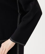 GBSAH04800 Sybilla(シビラ) ステッチジャカードニットコート ブラック