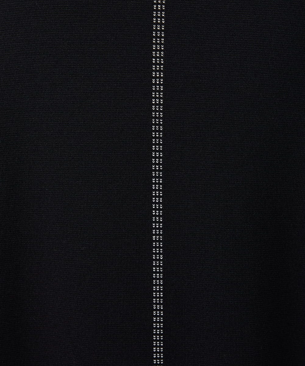 GBSAH04800 Sybilla(シビラ) ステッチジャカードニットコート ブラック
