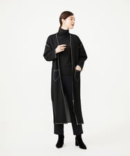 GBSAH04800 Sybilla(シビラ) ステッチジャカードニットコート ブラック