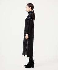 GBSAH04800 Sybilla(シビラ) ステッチジャカードニットコート ブラック