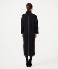 GBSAH04800 Sybilla(シビラ) ステッチジャカードニットコート ブラック