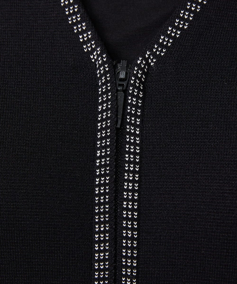 GBSAH04800 Sybilla(シビラ) ステッチジャカードニットコート ブラック