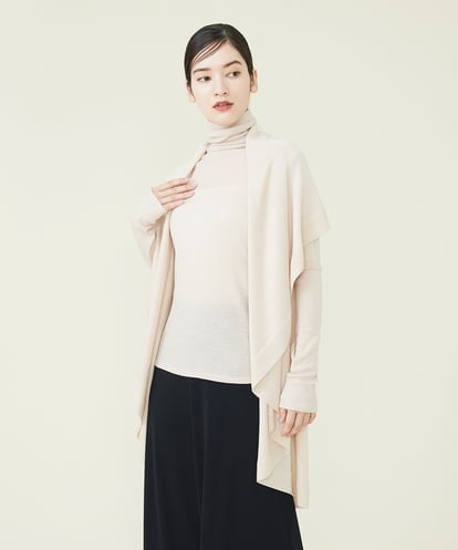 Sybilla(シビラ) ウールドレープニットジレ ベージュ 36