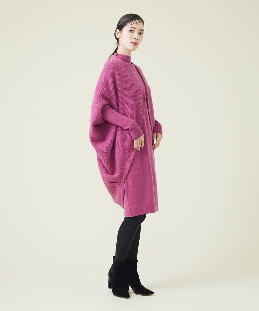 GBSAT01590 Sybilla(シビラ) ウールカシミヤコクーンカーディガン ピンク
