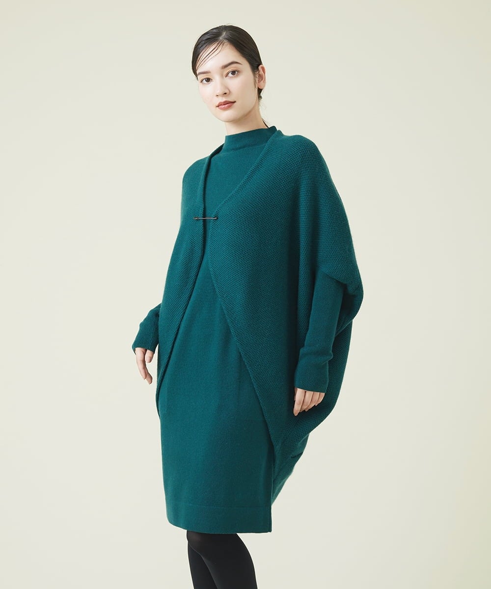 GBSAT01590 Sybilla(シビラ) ウールカシミヤコクーンカーディガン グリーン