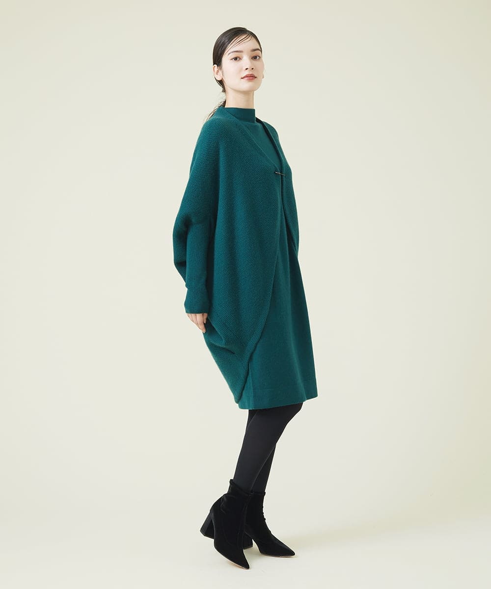 GBSAT01590 Sybilla(シビラ) ウールカシミヤコクーンカーディガン グリーン