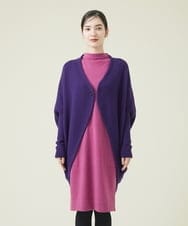 GBSAT01590 Sybilla(シビラ) ウールカシミヤコクーンカーディガン パープル