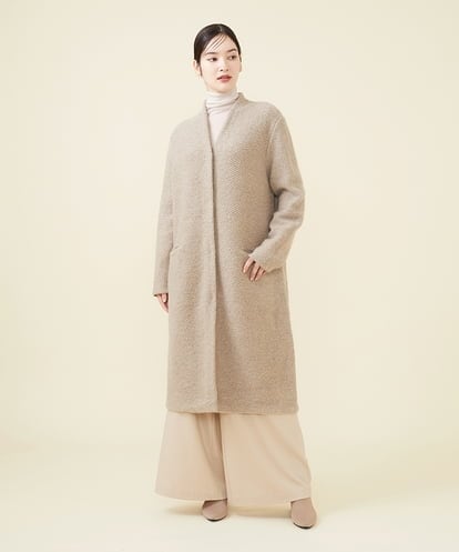 Sybilla(シビラ) ウールカシミヤロングニットコート ベージュ 36