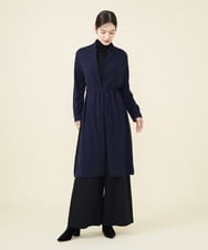 GBSAX02430 Sybilla(シビラ) ベルト付きウールロングカーディガン ネイビー
