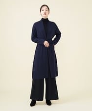 GBSAX02430 Sybilla(シビラ) ベルト付きウールロングカーディガン ネイビー