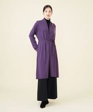 GBSAX02430 Sybilla(シビラ) ベルト付きウールロングカーディガン パープル