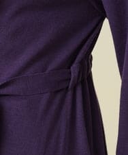 GBSAX02430 Sybilla(シビラ) ベルト付きウールロングカーディガン パープル