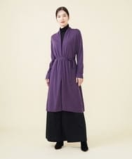 GBSAX02430 Sybilla(シビラ) ベルト付きウールロングカーディガン パープル