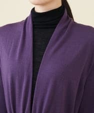 GBSAX02430 Sybilla(シビラ) ベルト付きウールロングカーディガン パープル