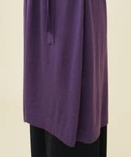 GBSAX02430 Sybilla(シビラ) ベルト付きウールロングカーディガン パープル