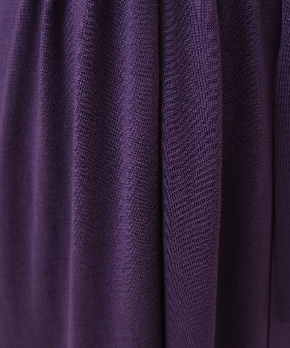 GBSAX02430 Sybilla(シビラ) ベルト付きウールロングカーディガン パープル