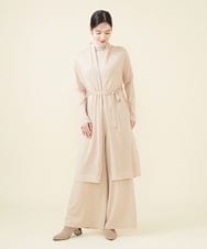 GBSAX02430 Sybilla(シビラ) ベルト付きウールロングカーディガン ベージュ